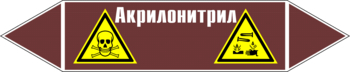 Маркировка трубопровода "акрилонитрил" (пленка, 126х26 мм) - Маркировка трубопроводов - Маркировки трубопроводов "ЖИДКОСТЬ" - Магазин охраны труда и техники безопасности stroiplakat.ru